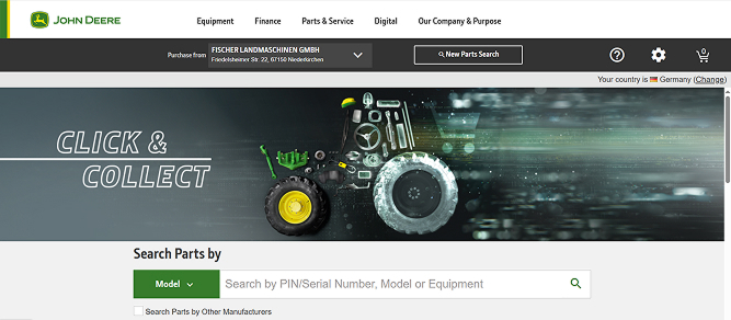 Schritt 1 John Deere Parts Catalog aufrufen
