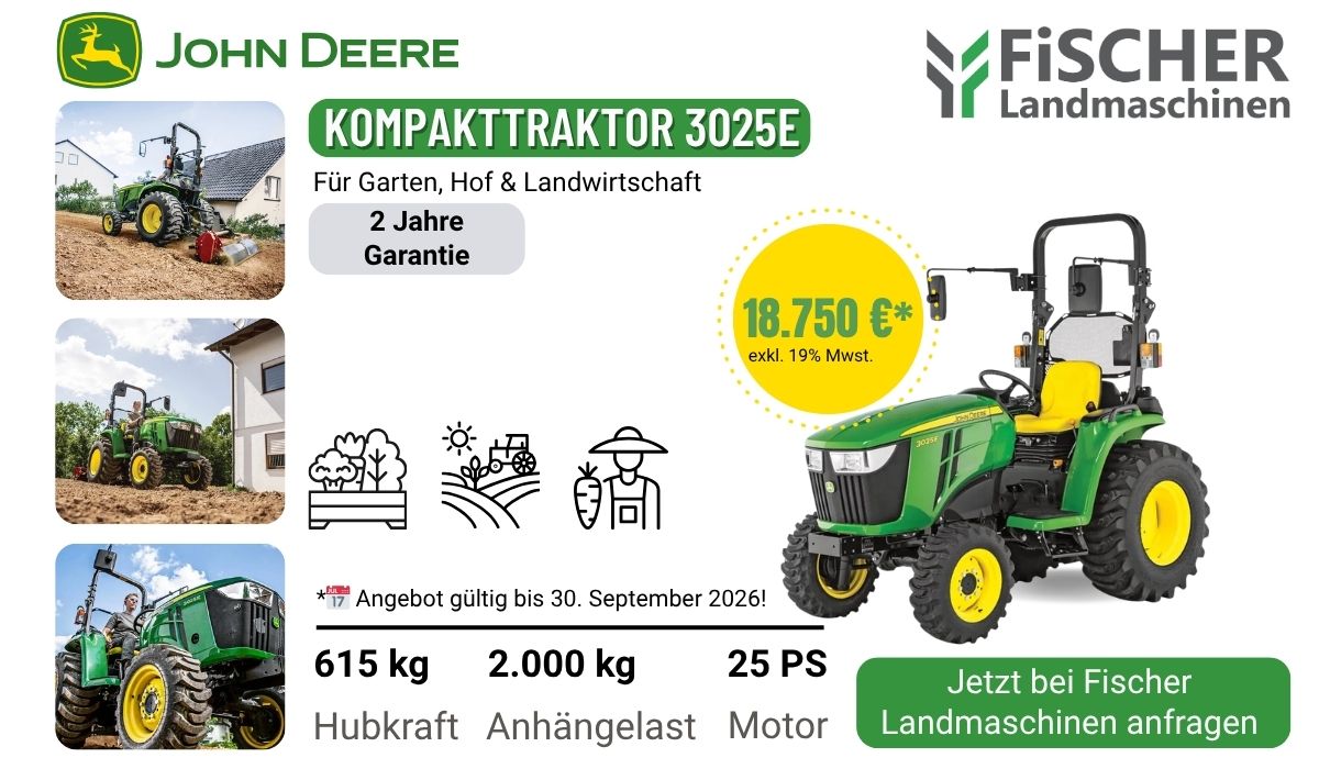 John Deere 3025E Sonderpreis Fischer Landmaschinen