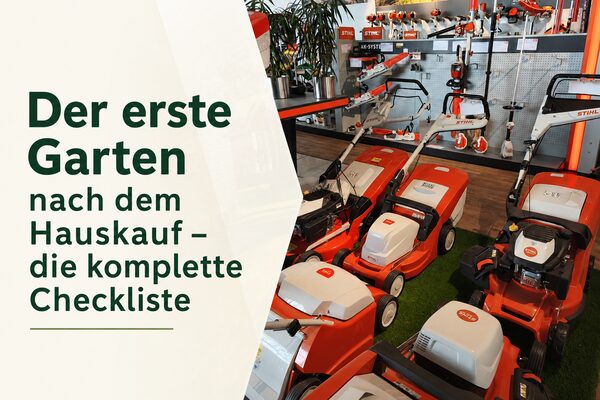 Der erste Garten nach dem Hauskauf Checkliste Fischer Landmaschinen